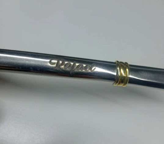 Bombilla de alpaca con grabado láser