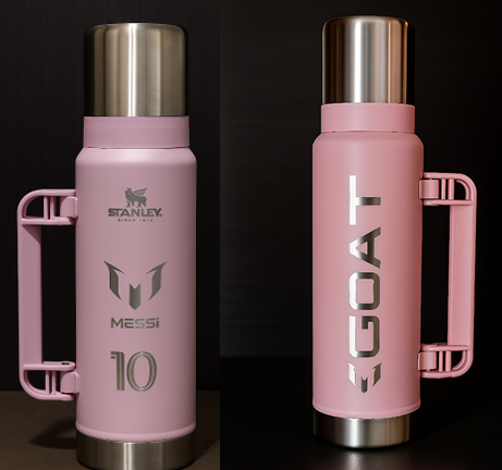 Termo de Messi grabado a láser